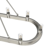 Hunter Saddlewood 10-Light Brushed Nickel Transitional Led Bare Bulb Chandelier
