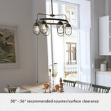 Hunter Starklake 6-Light Matte Bronze Industrial Led Cage Chandelier