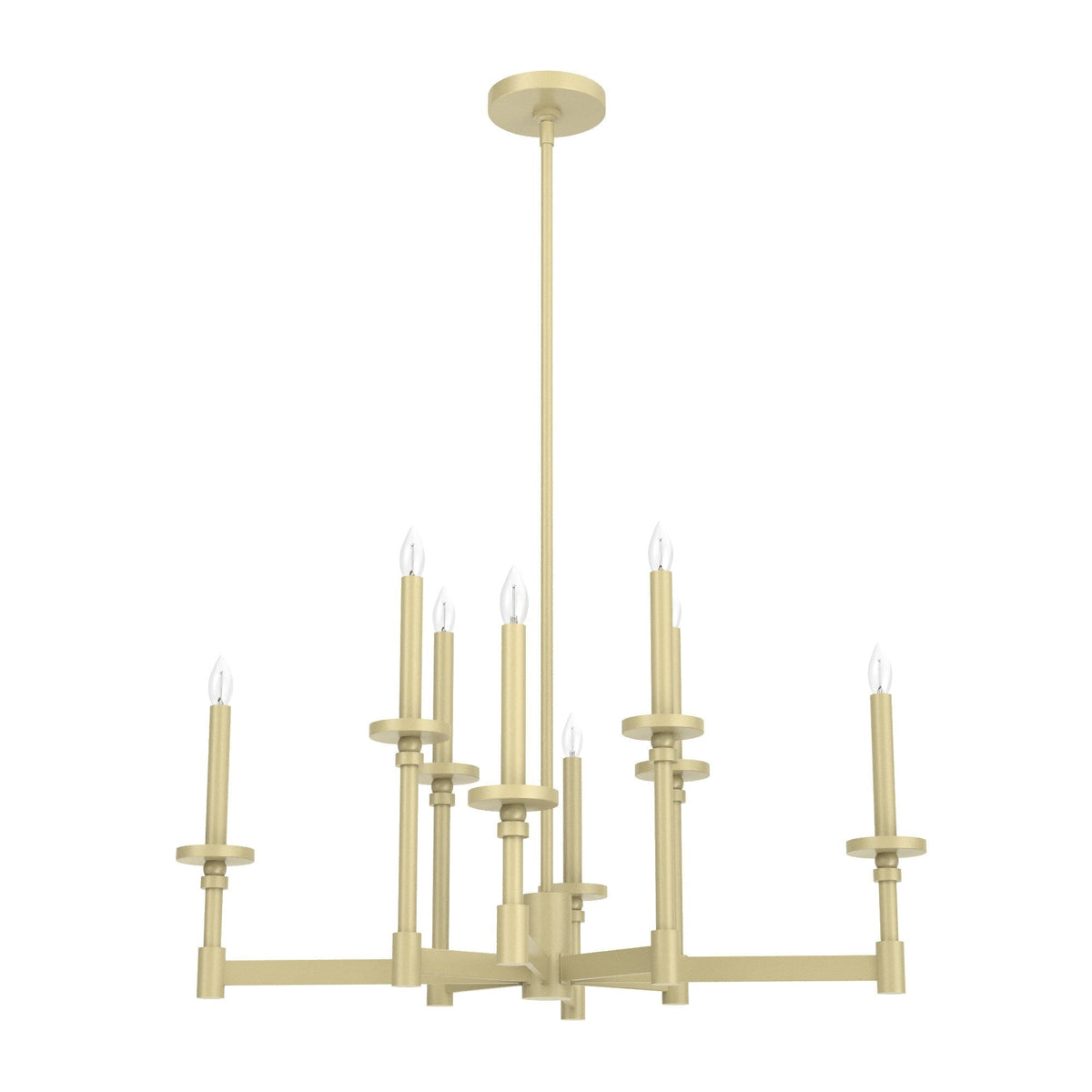 Hunter Briargrove 8-Light Matte Vintage Led Chandelier