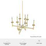 Hunter Briargrove 8-Light Matte Vintage Led Chandelier