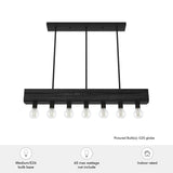 Hunter Donelson 7-Light Matte Black Transitional Led Chandelier
