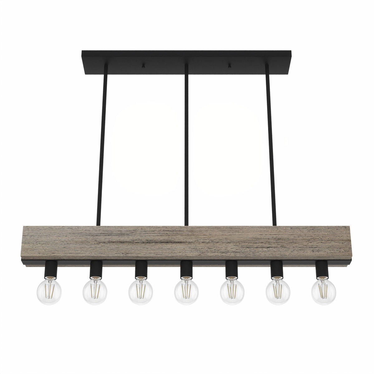 Hunter Donelson 7-Light Matte Brown Transitional Led Chandelier