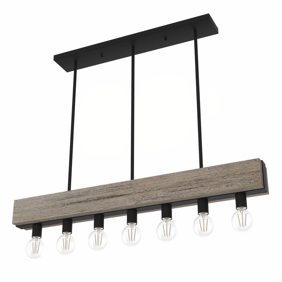 Hunter Donelson 7-Light Matte Brown Transitional Led Chandelier