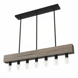 Hunter Donelson 7-Light Matte Brown Transitional Led Chandelier