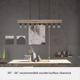 Hunter Donelson 9-Light Matte Brown Transitional Led WoodChandelier