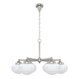 Hunter Saddle Creek 6-Light Brushed Nickel Transitional Led Chandelier