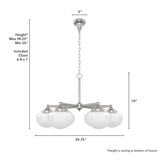 Hunter Saddle Creek 6-Light Brushed Nickel Transitional Led Chandelier