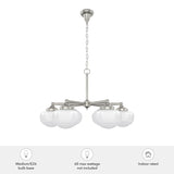 Hunter Saddle Creek 6-Light Brushed Nickel Transitional Led Chandelier