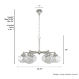 Hunter Saddle Creek 6-Light Brushed Nickel Transitional Led Chandelier