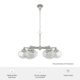 Hunter Saddle Creek 6-Light Brushed Nickel Transitional Led Chandelier
