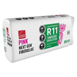 Owens Corning R-11 Unfaced Fiberglass Insulation Batts, 3.5 in. x 15.25 in. x 105 in. (4 Bags)
