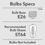 Hunter Cypress Grove 4-Light Matte Black Transitional Led Crystal Chandelier