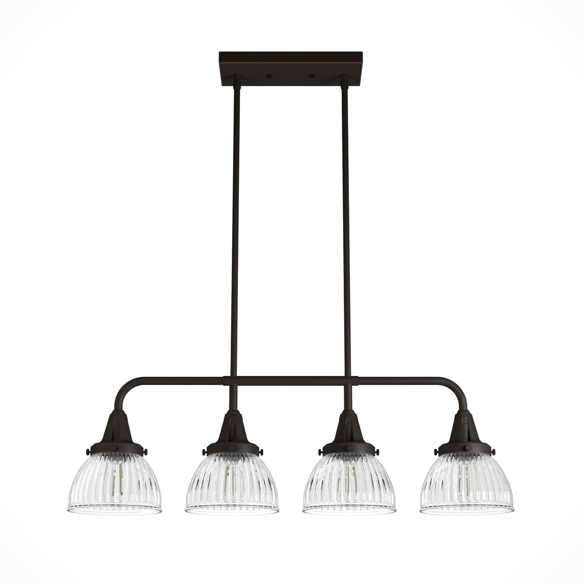 Hunter Cypress Grove 4-Light Matte Copper Transitional Led Crystal Chandelier