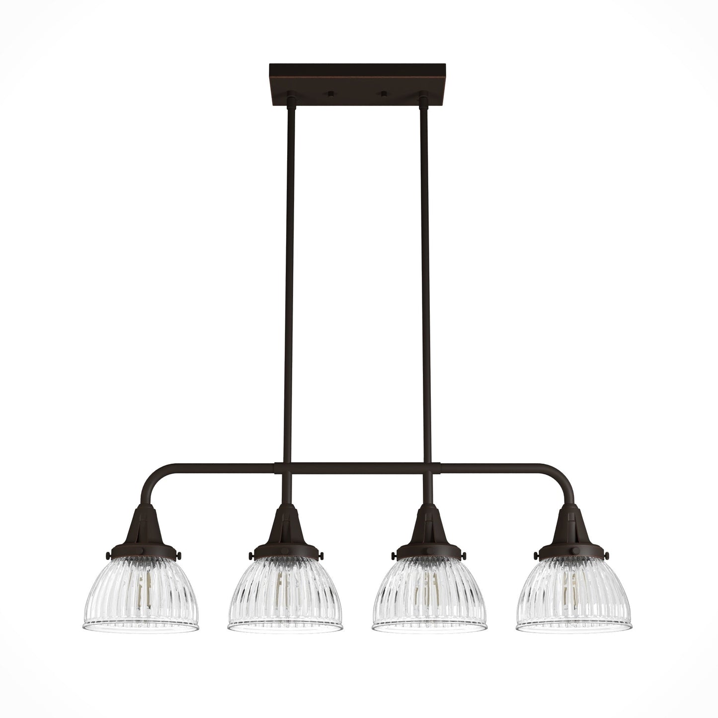 Hunter Cypress Grove 4-Light Matte Copper Transitional Led Crystal Chandelier