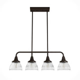 Hunter Cypress Grove 4-Light Matte Copper Transitional Led Crystal Chandelier