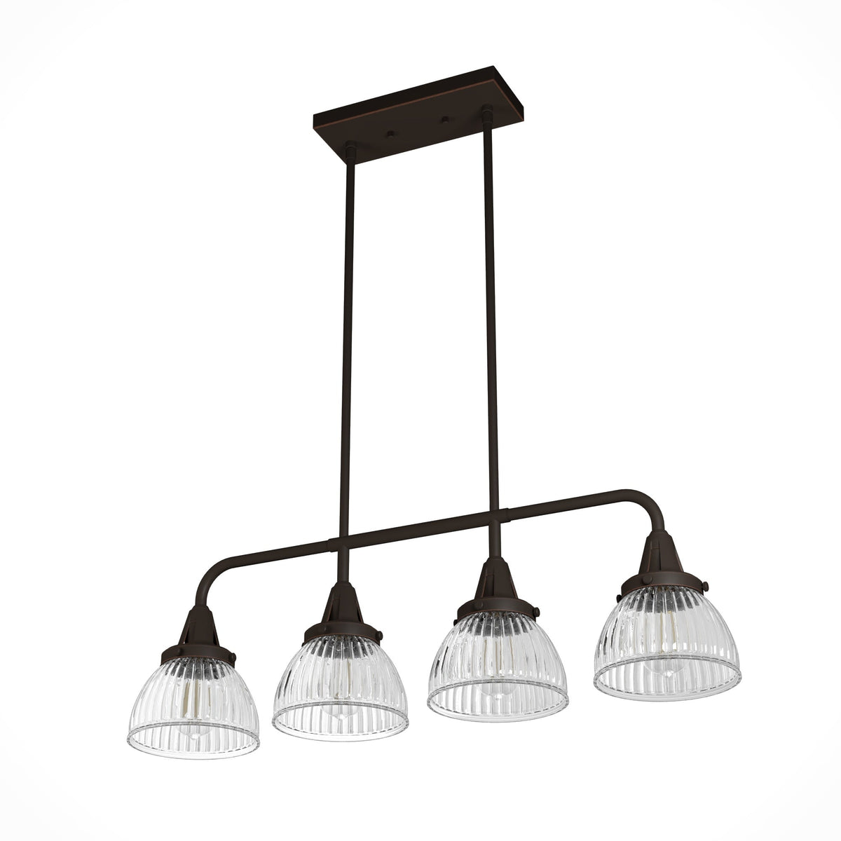 Hunter Cypress Grove 4-Light Matte Copper Transitional Led Crystal Chandelier