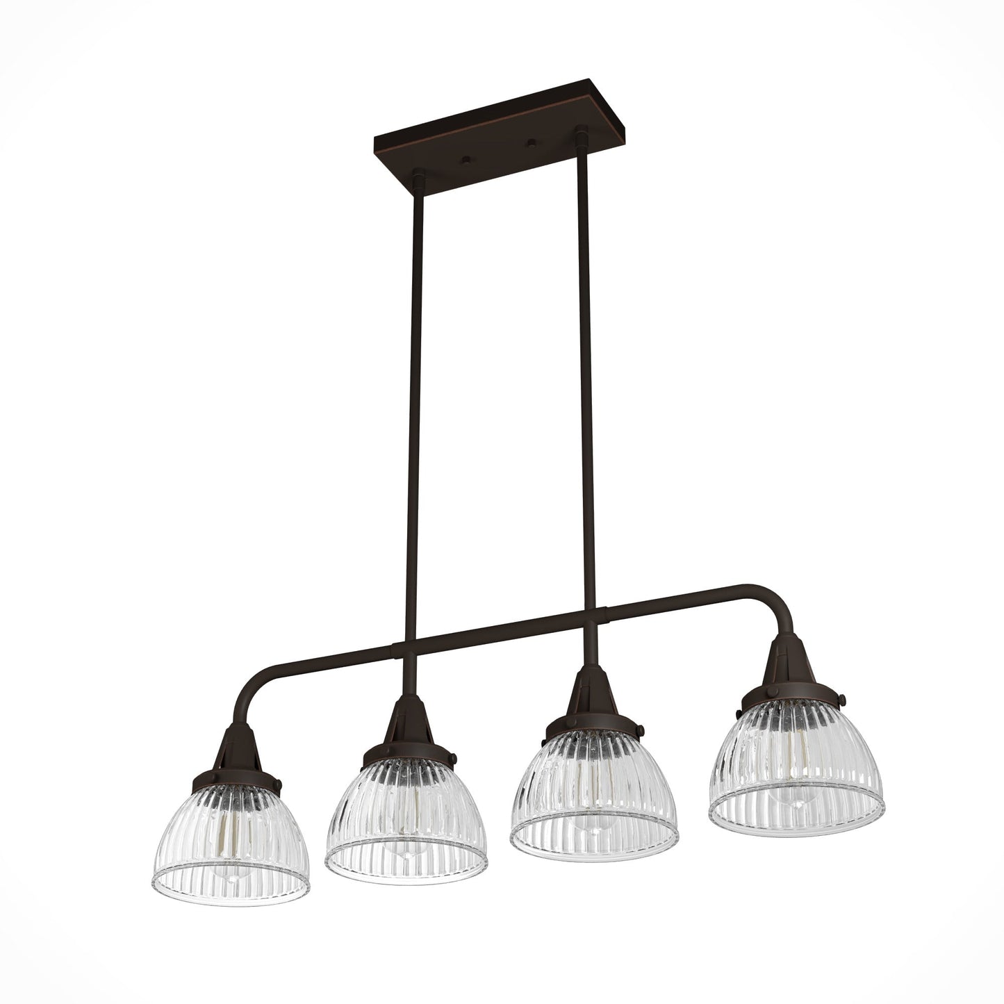 Hunter Cypress Grove 4-Light Matte Copper Transitional Led Crystal Chandelier