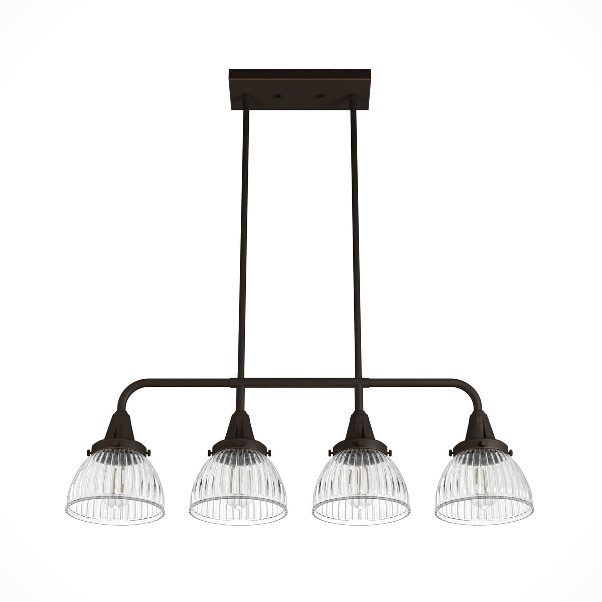 Hunter Cypress Grove 4-Light Matte Copper Transitional Led Crystal Chandelier
