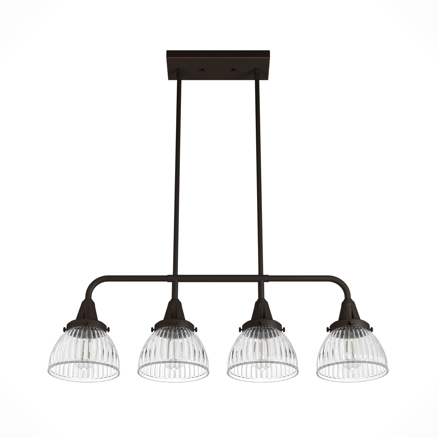 Hunter Cypress Grove 4-Light Matte Copper Transitional Led Crystal Chandelier