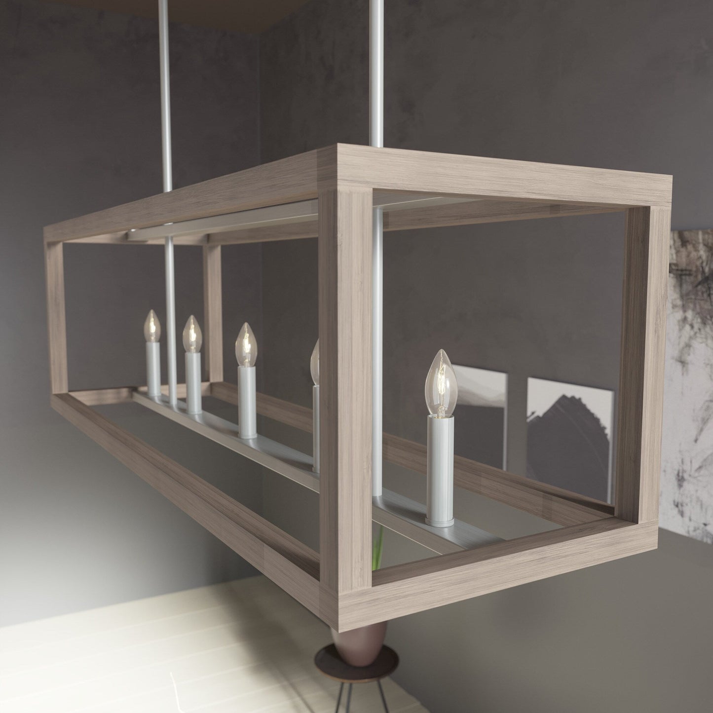 Hunter Squire Manor 5-Light Brushed Nickel Modern/Contemporary Led Chandelier