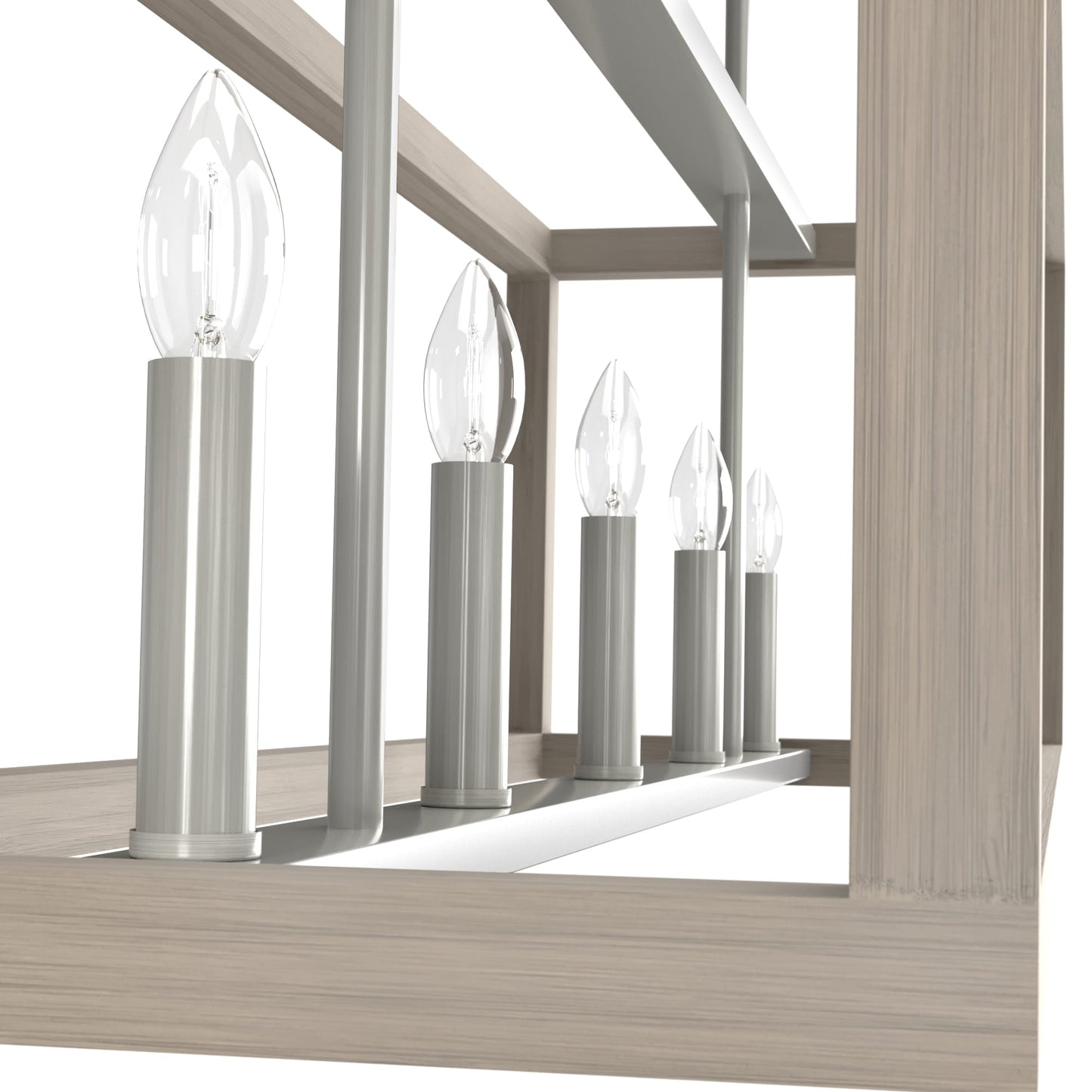 Hunter Squire Manor 5-Light Brushed Nickel Modern/Contemporary Led Chandelier