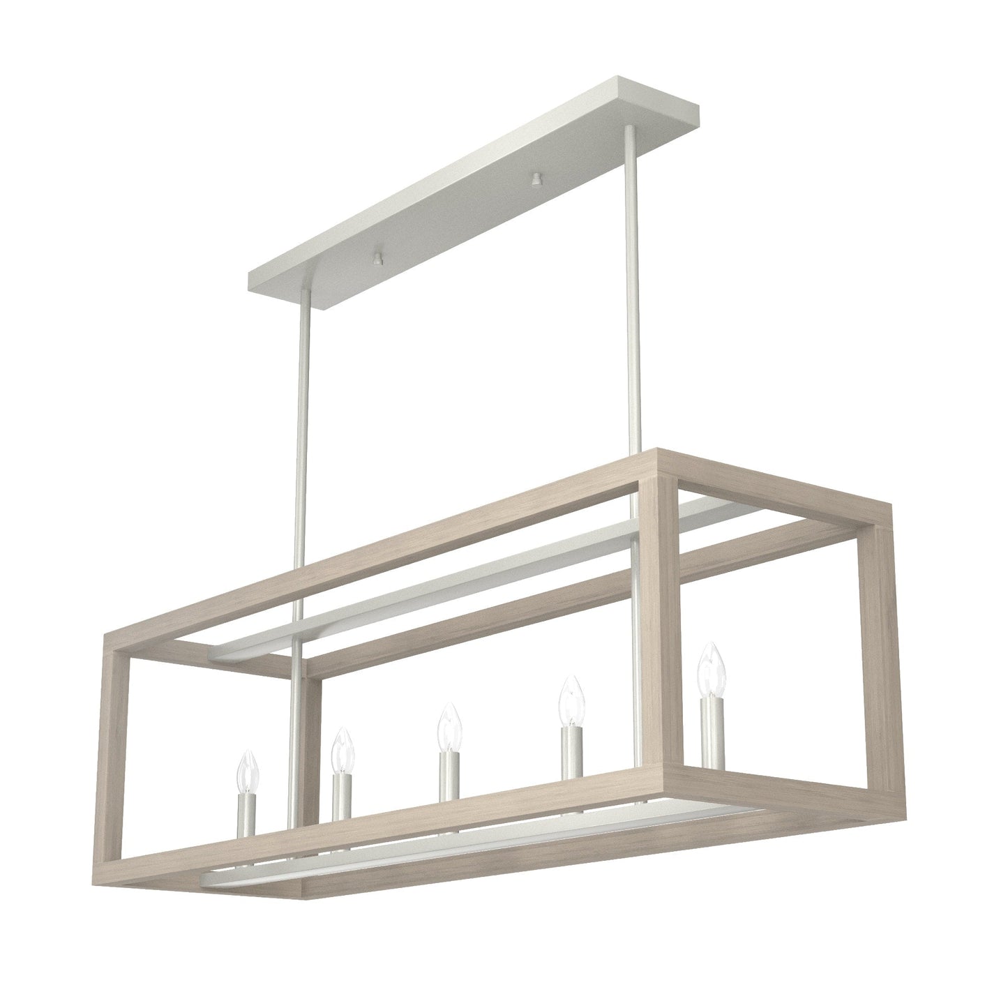 Hunter Squire Manor 5-Light Brushed Nickel Modern/Contemporary Led Chandelier