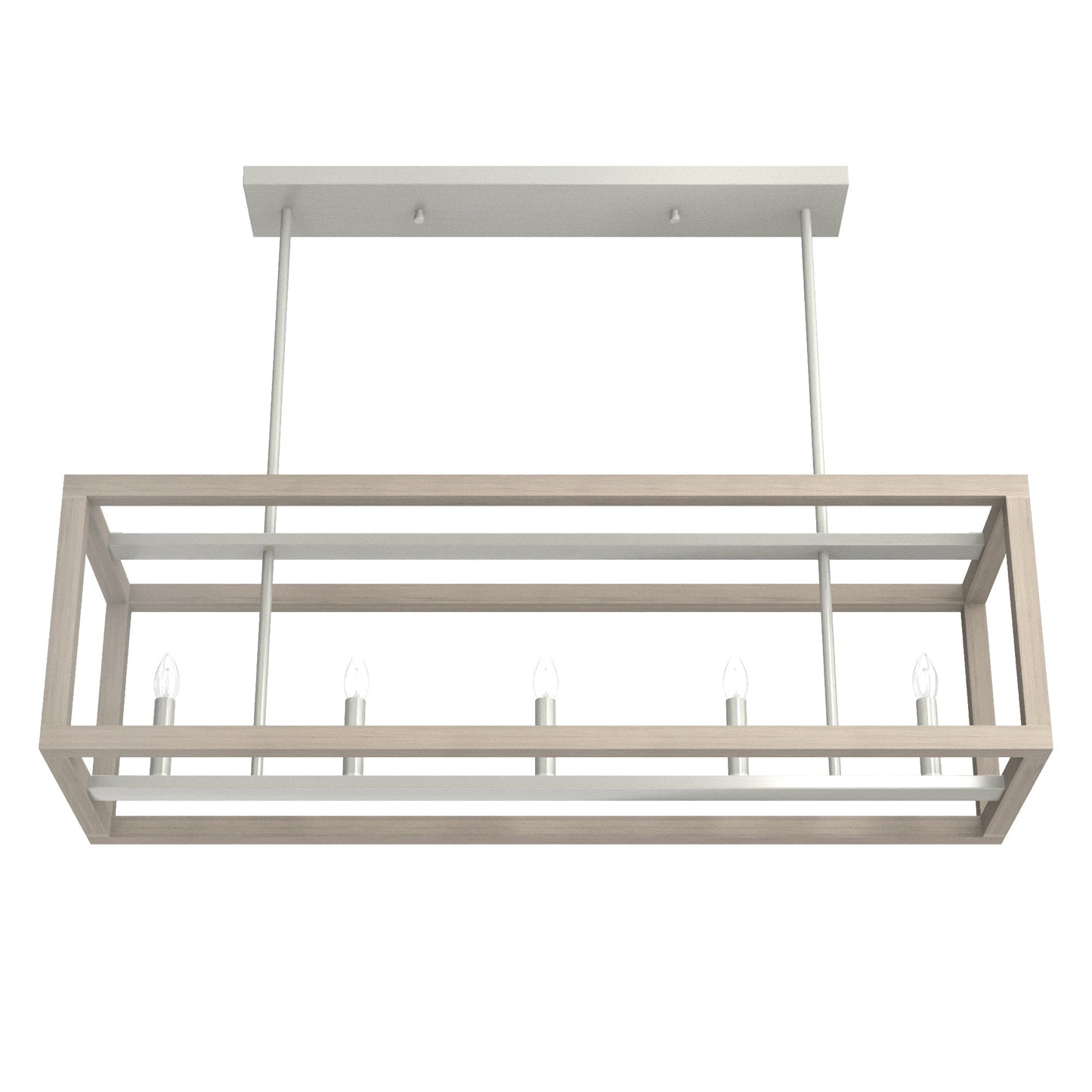 Hunter Squire Manor 5-Light Brushed Nickel Modern/Contemporary Led Chandelier