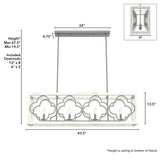 Hunter Gablecrest 4-Light Burnished Off-white Rustic Led Chandelier