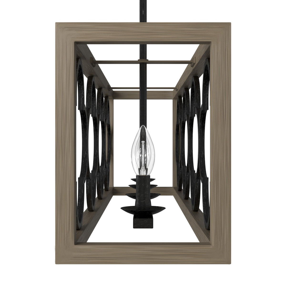 Hunter Gablecrest 4-Light Matte Black Transitional Led Chandelier