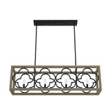 Hunter Gablecrest 4-Light Matte Black Transitional Led Chandelier