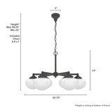 Hunter Saddle Creek 6-Light Satin Bronze Transitional Led Chandelier