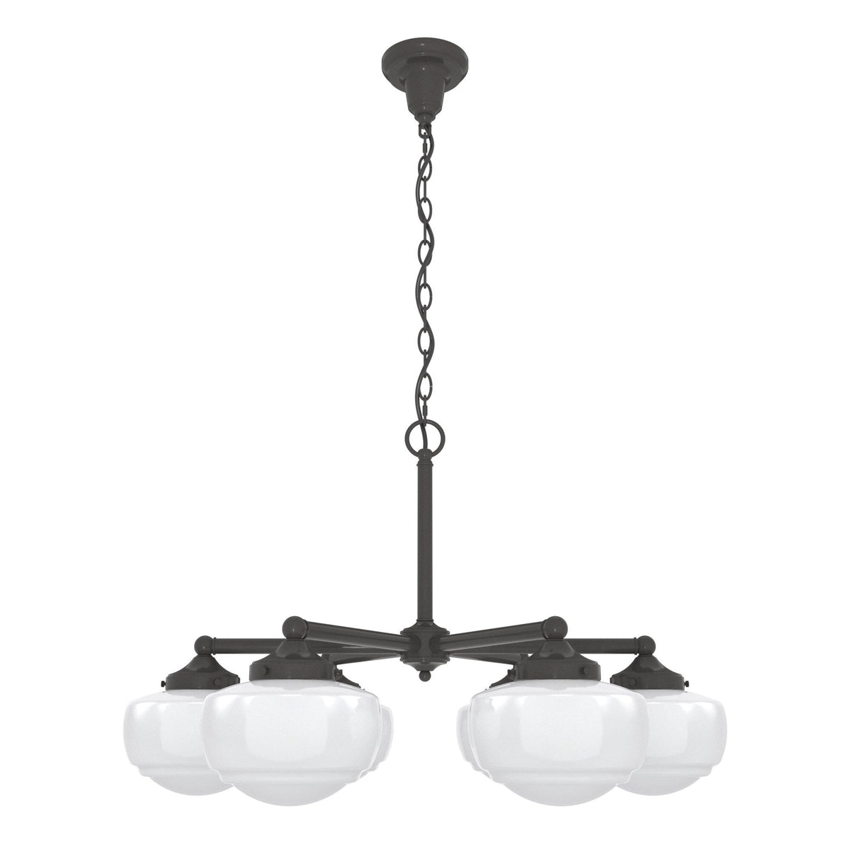 Hunter Saddle Creek 6-Light Satin Bronze Transitional Led Chandelier