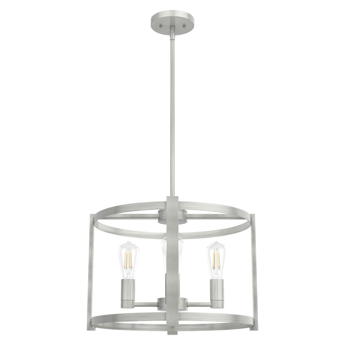 Hunter Astwood 4-Light Brushed Nickel Transitional Led Cage Chandelier