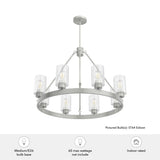 Hunter Hartland 8-Light Brushed Nickel Farmhouse Led Chandelier