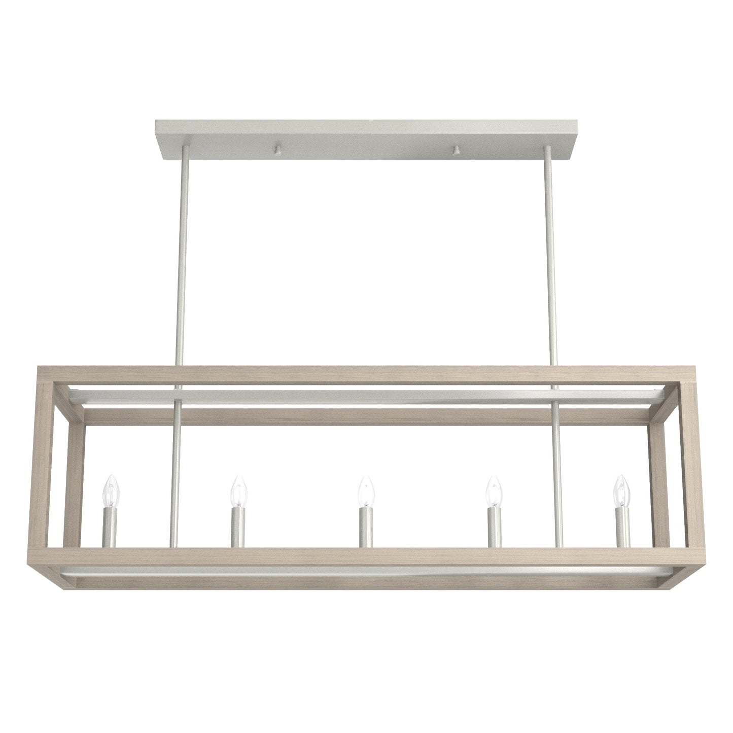 Hunter Squire Manor 5-Light Brushed Nickel Modern/Contemporary Led Chandelier