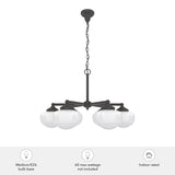 Hunter Saddle Creek 6-Light Satin Bronze Transitional Led Chandelier
