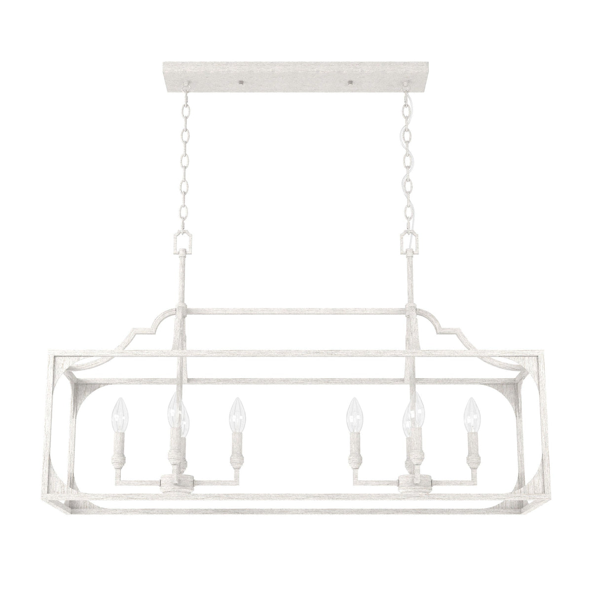 Hunter Highland Hill 8-Light Distressed Gold Traditional Led Bare Bulb Chandelier