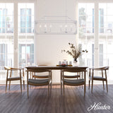 Hunter Highland Hill 8-Light Distressed Gold Traditional Led Bare Bulb Chandelier