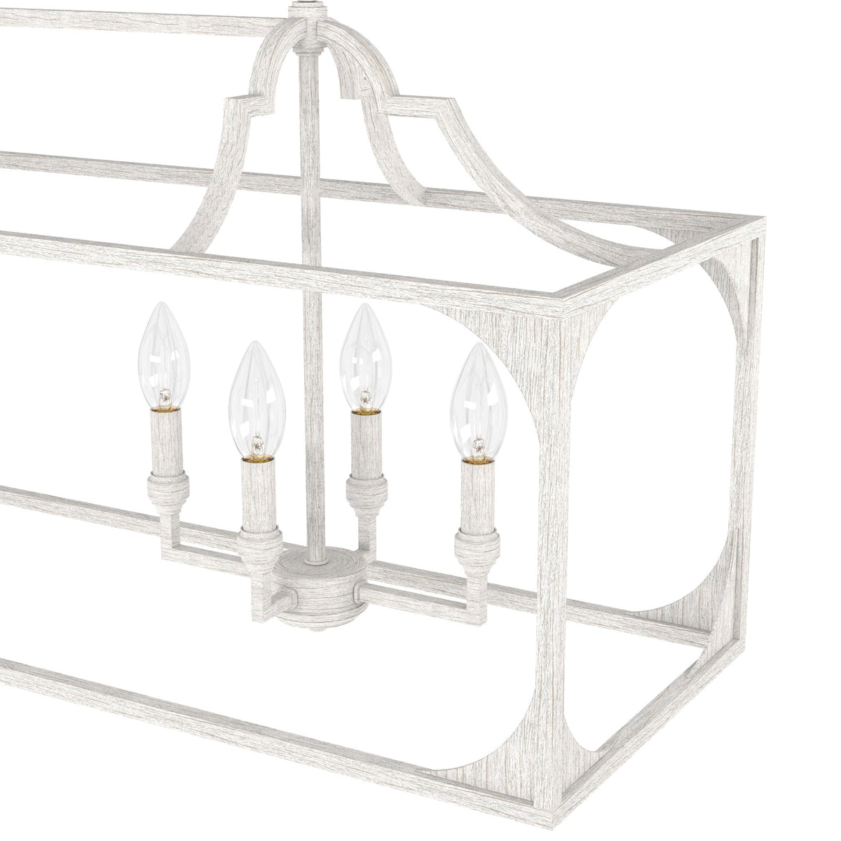 Hunter Highland Hill 8-Light Distressed Gold Traditional Led Bare Bulb Chandelier