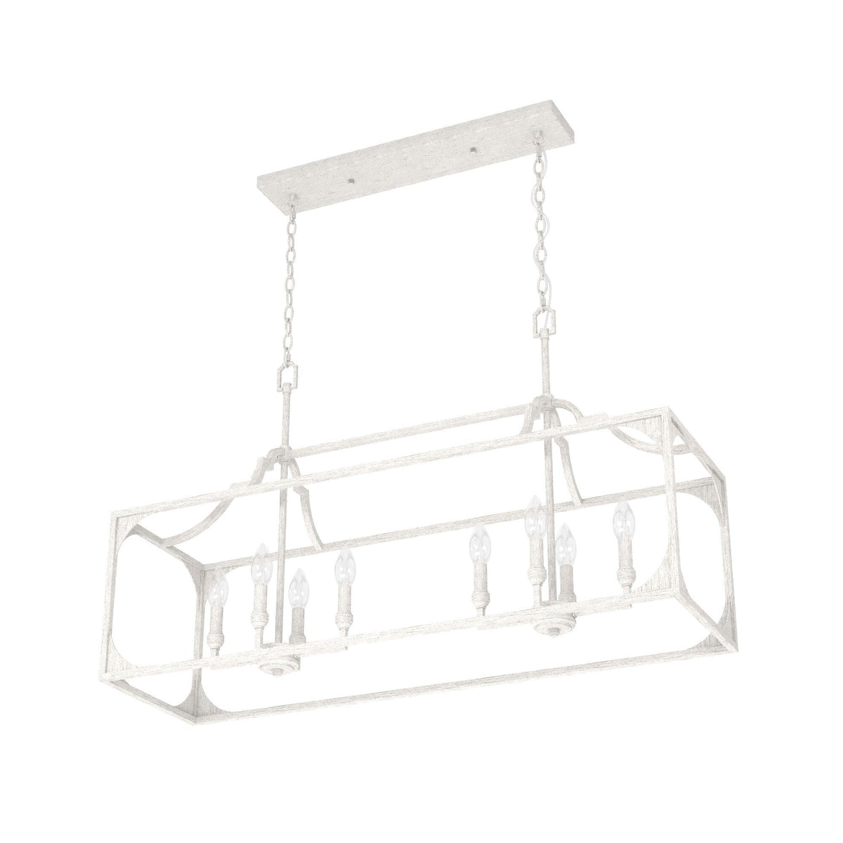 Hunter Highland Hill 8-Light Distressed Gold Traditional Led Bare Bulb Chandelier