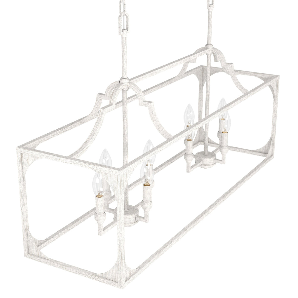 Hunter Highland Hill 8-Light Distressed Gold Traditional Led Bare Bulb Chandelier