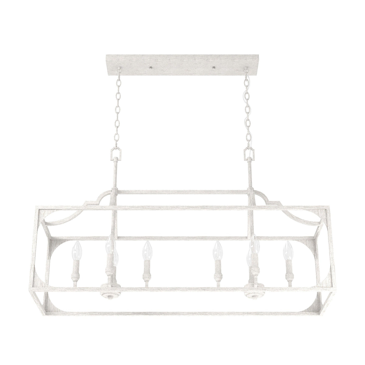 Hunter Highland Hill 8-Light Distressed Gold Traditional Led Bare Bulb Chandelier