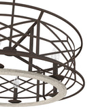 Hunter Langwood 6-Light Matte Copper Transitional Led Bare Bulb Chandelier