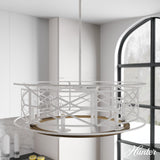 Hunter Langwood 6-Light Matte White Transitional Led Bare Bulb Chandelier