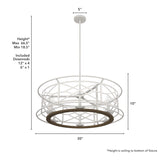 Hunter Langwood 6-Light Matte White Transitional Led Bare Bulb Chandelier