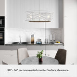 Hunter Langwood 6-Light Matte White Transitional Led Bare Bulb Chandelier