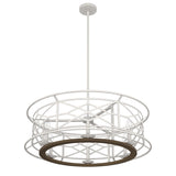 Hunter Langwood 6-Light Matte White Transitional Led Bare Bulb Chandelier