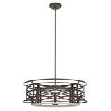 Hunter Langwood 4-Light Matte Copper Transitional Led Bare Bulb Chandelier