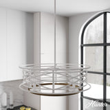 Hunter Langwood 4-Light Matte White Transitional Led Bare Bulb Chandelier