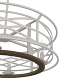 Hunter Langwood 4-Light Matte White Transitional Led Bare Bulb Chandelier